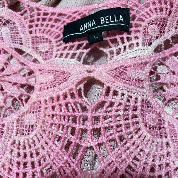 💕 Superb boho pink crochet top size large 100% cotton - Picture 11 of 13